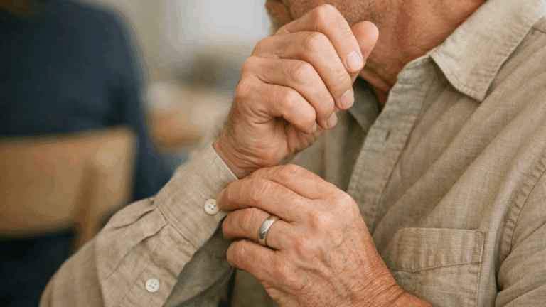 Was es oft bedeutet, wenn jemand in Gesprächen immer wieder an Kleidung oder Schmuck zupft