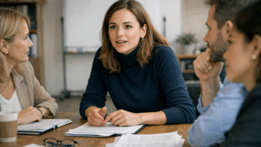 Der Fehler, im Meeting erst dann zu sprechen, wenn der Beitrag schon komplett fertig klingt